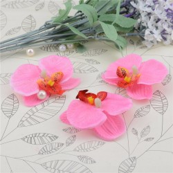 18 fleurs orchidées artificielles Rose doux