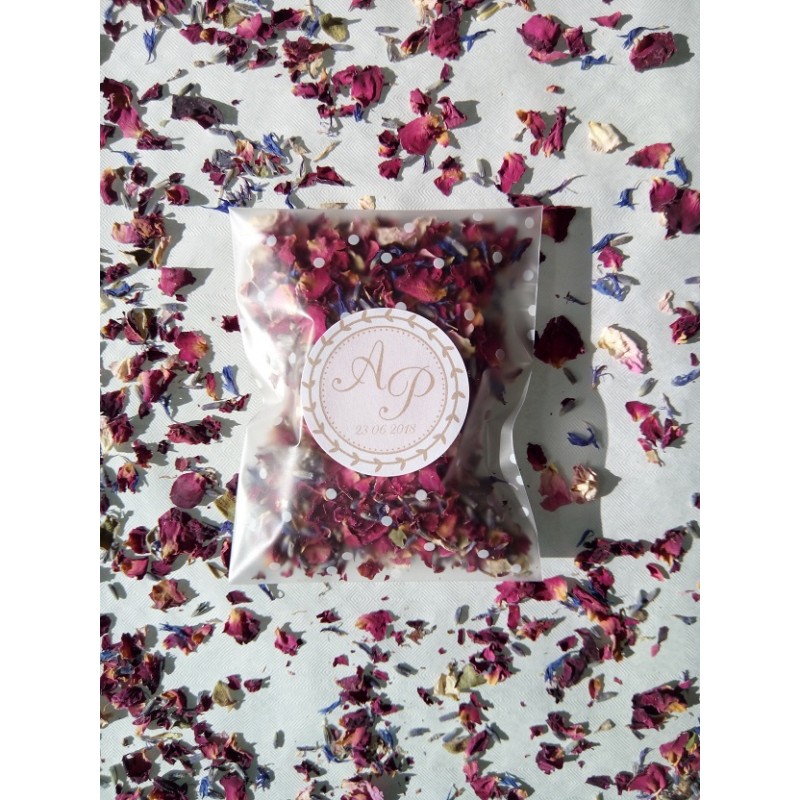 Confetti Pétale Fleur Séchée Modèle Initiale Pour Mariage