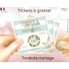animation mariage tombola ticket à gratter