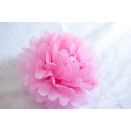 Acheter Pompon Papier Rose Pale 25 Cm Sur Hello Pompon