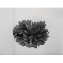 Pompon papier gris anthracite 25 cm